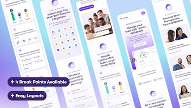Teamly - Figma and Framer Saas Template gallery image