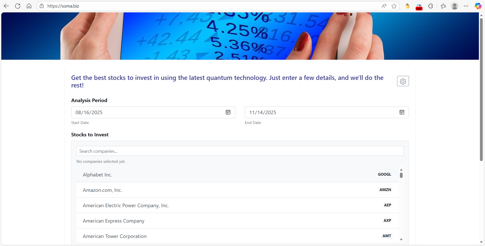 Soma Quantum Portfolio Optimization