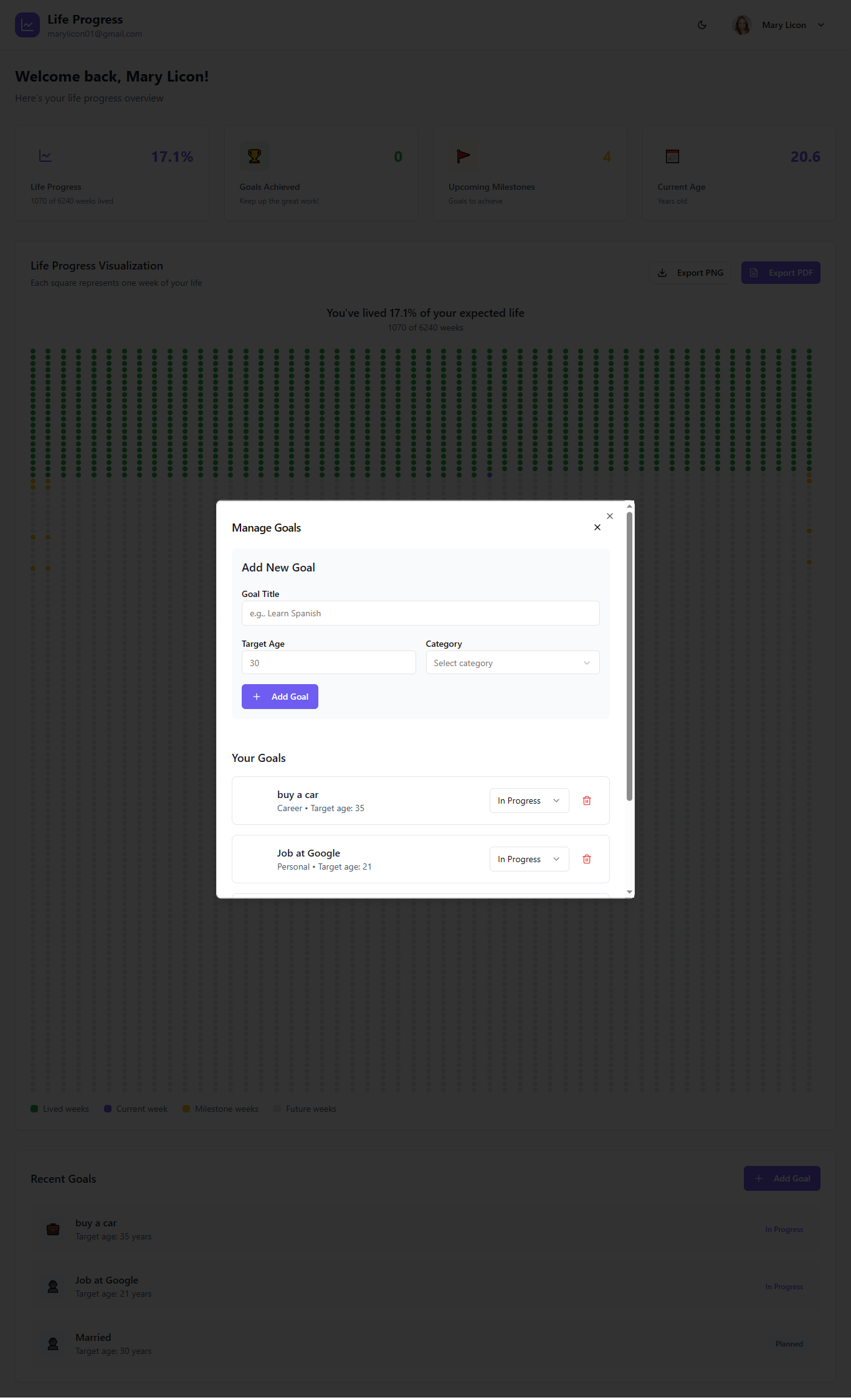 Life Progress Tracker gallery image