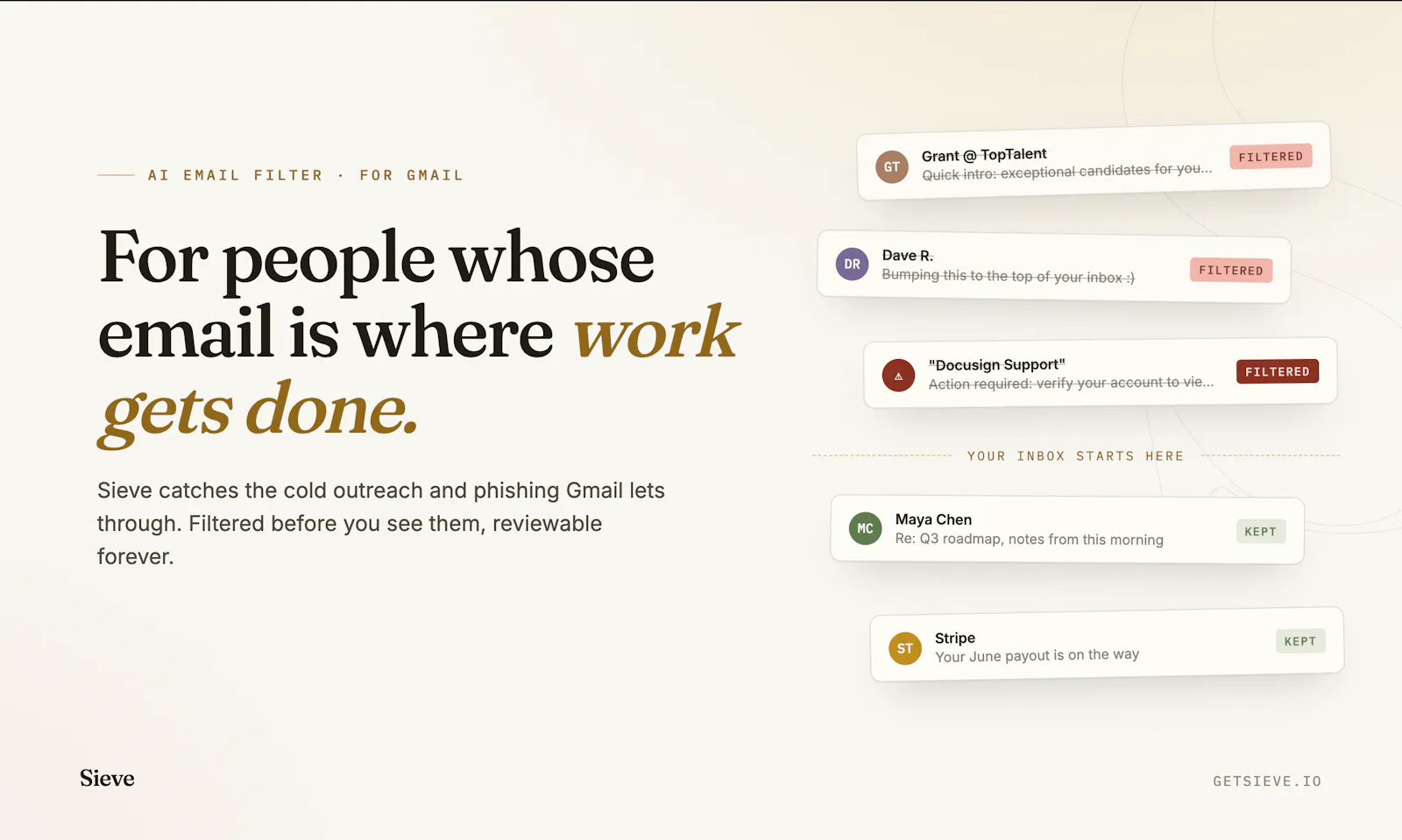 Sieve screenshot 1