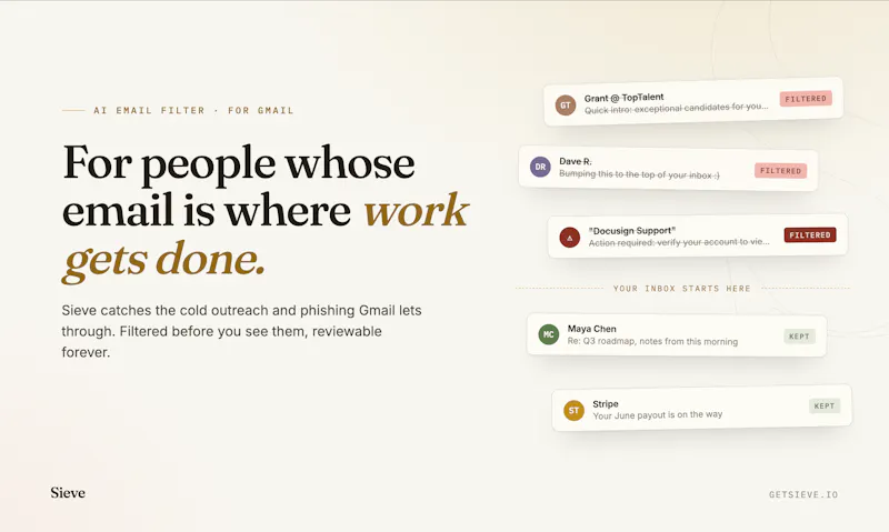 Sieve screenshot 1
