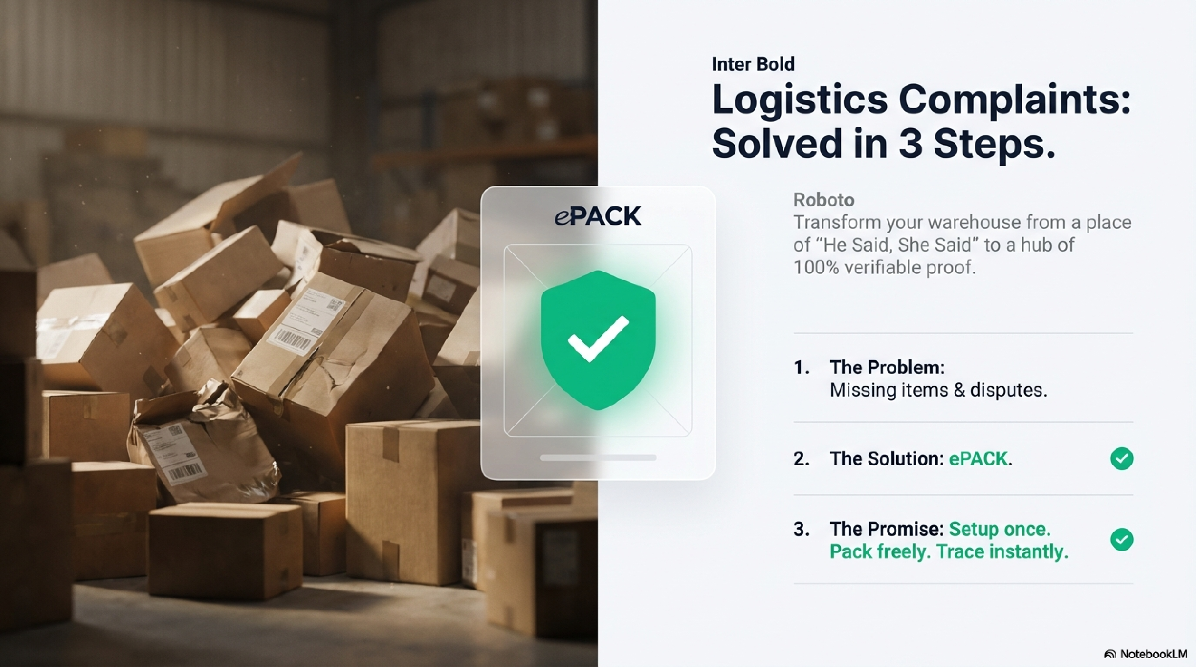 ePACK - Screenshot 2 showing product features and functionality