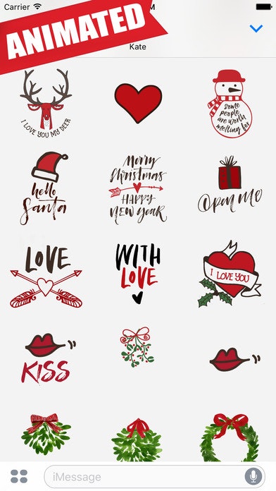 Animated Mistletoe & Kisses gallery image