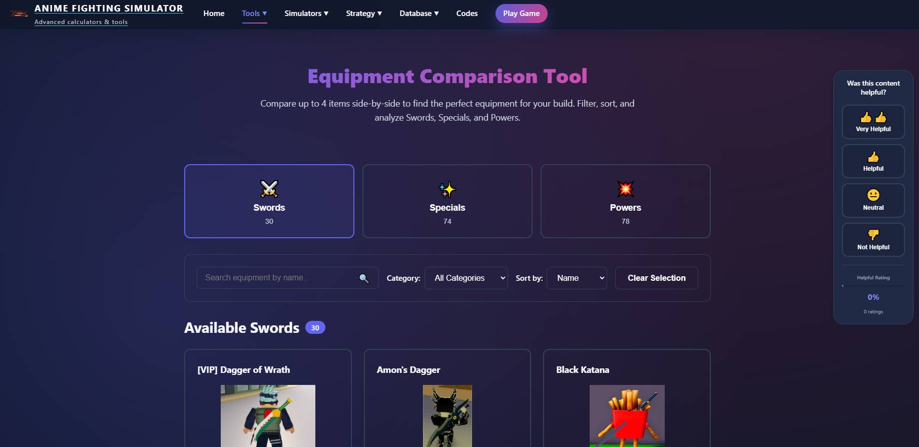 Anime Fighting Simulator Calculator gallery image