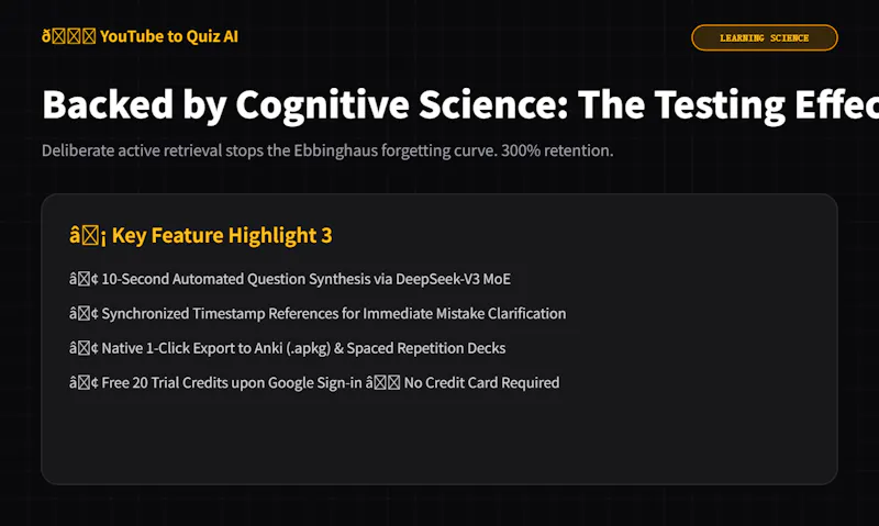 YouTube to Quiz AI screenshot 3