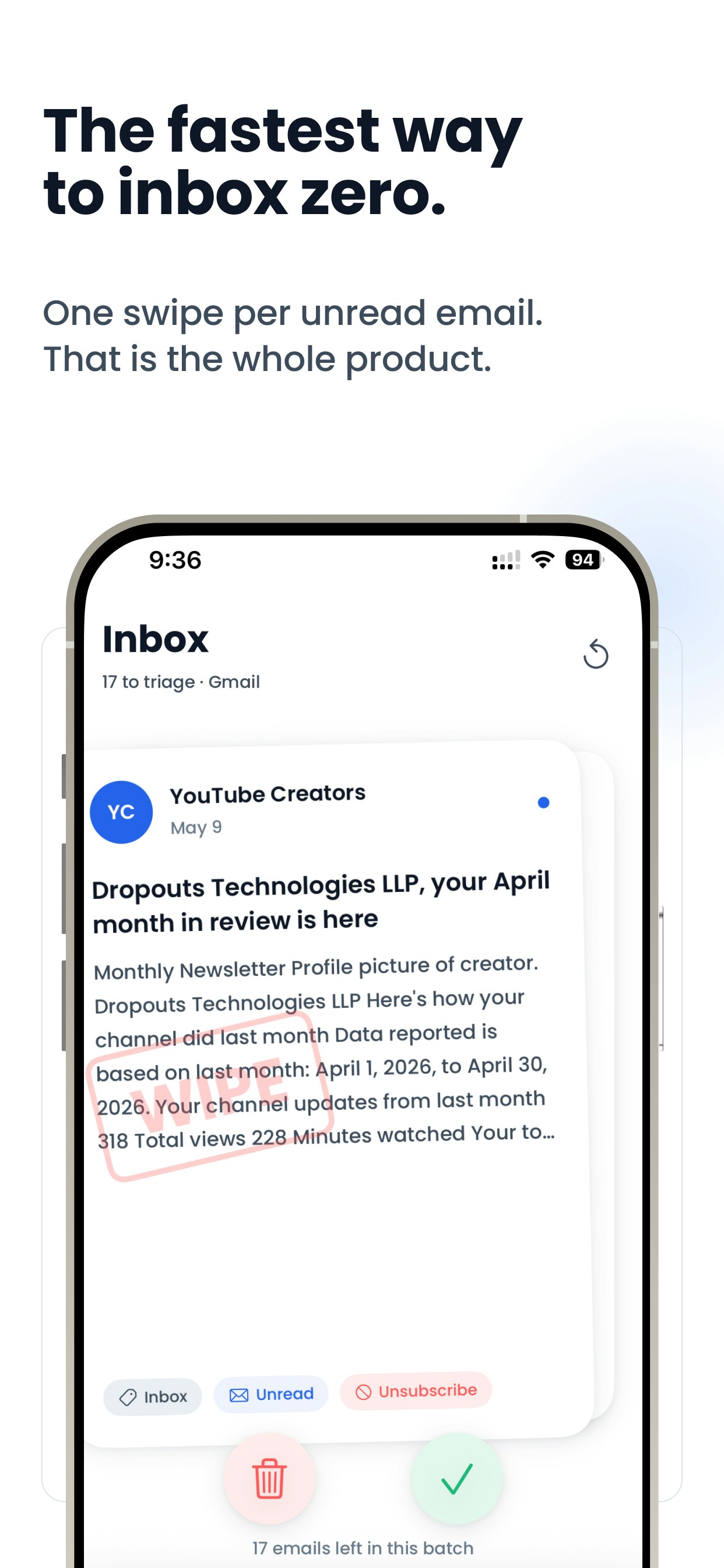 Swipe to Wipe Emails  gallery image