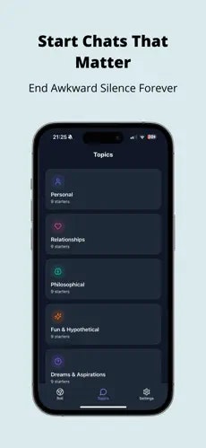 Conversation Starter - Screenshot 3 showing product features and functionality