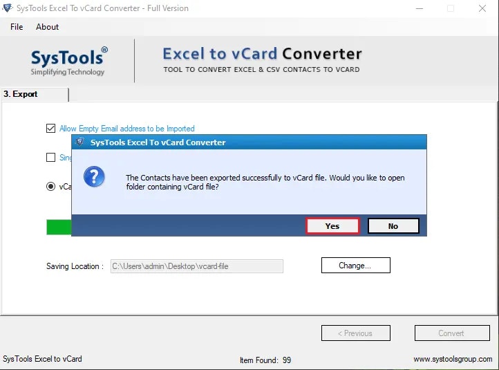 İletişimi taşımak için vcard dönüştürücüye excel - Excel kontaklarını VCARD'a dışa aktarmak için vcard dönüştürücüye excel medya 3
