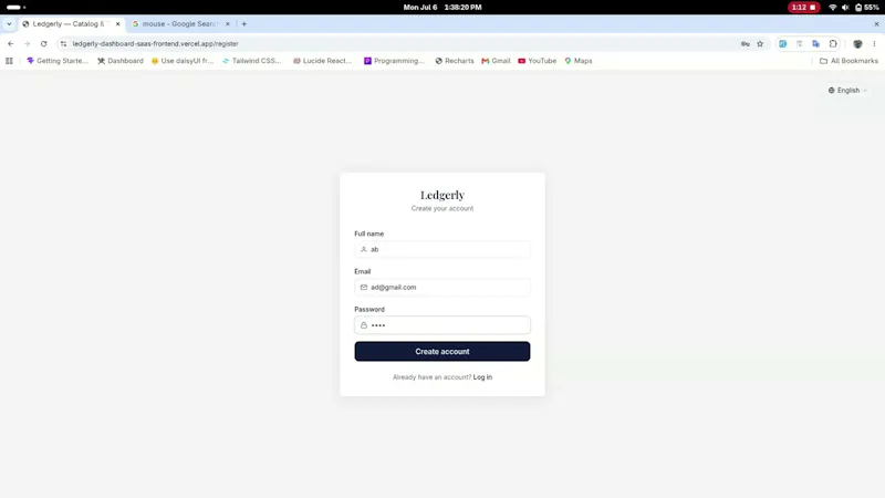 Ledgerly — Multi-Role SaaS Dashboard screenshot 1 (video preview)