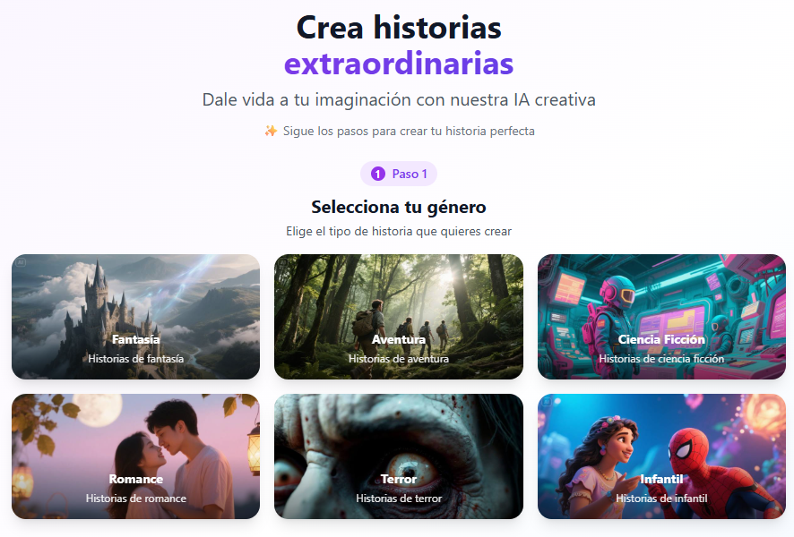 Cuentos.uno - Crea cuentos únicos con IA - Historias y audio en minutos media 2