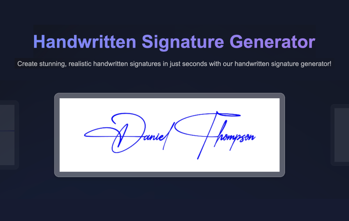 Handwritten Signature Generator gallery image