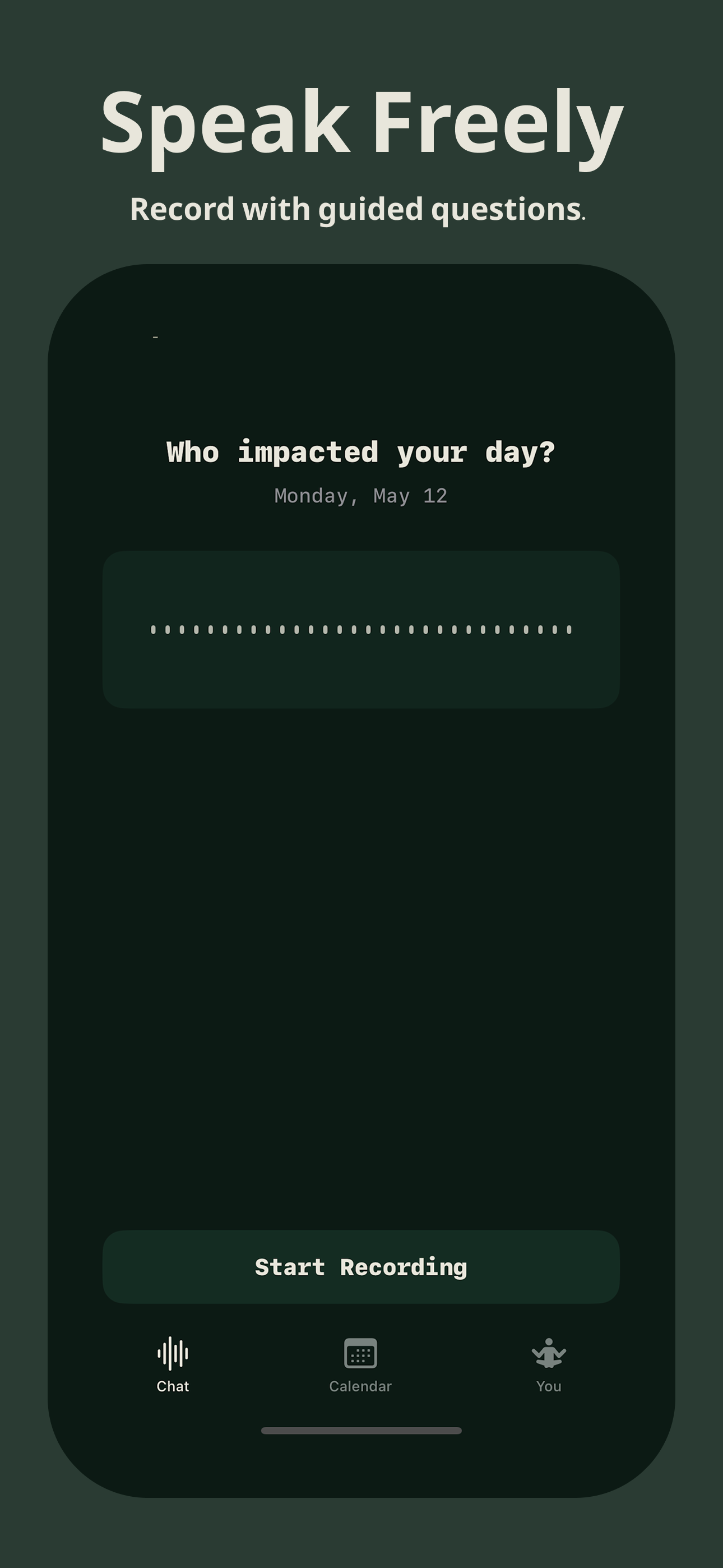 Spraak-first journaling-app - Voice aangedreven journaling met automatische sentimentanalyse media 1