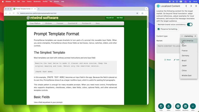 PromptSense screenshot 1 (video preview)