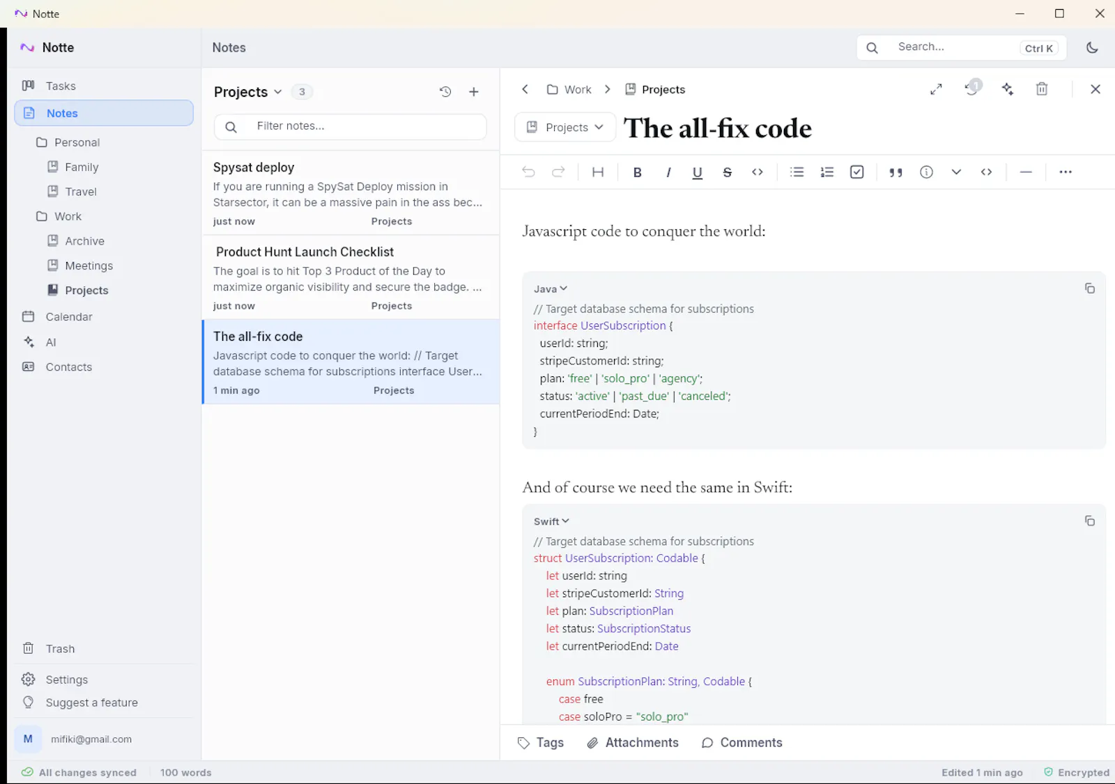 Notte - Privacy-first Workspace screenshot 4
