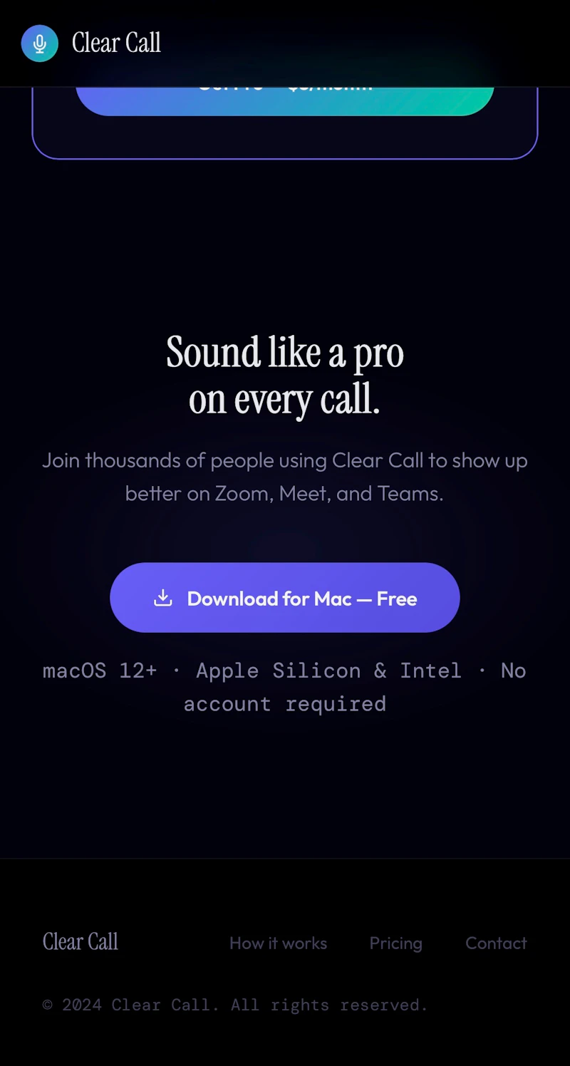 clear call screenshot 1