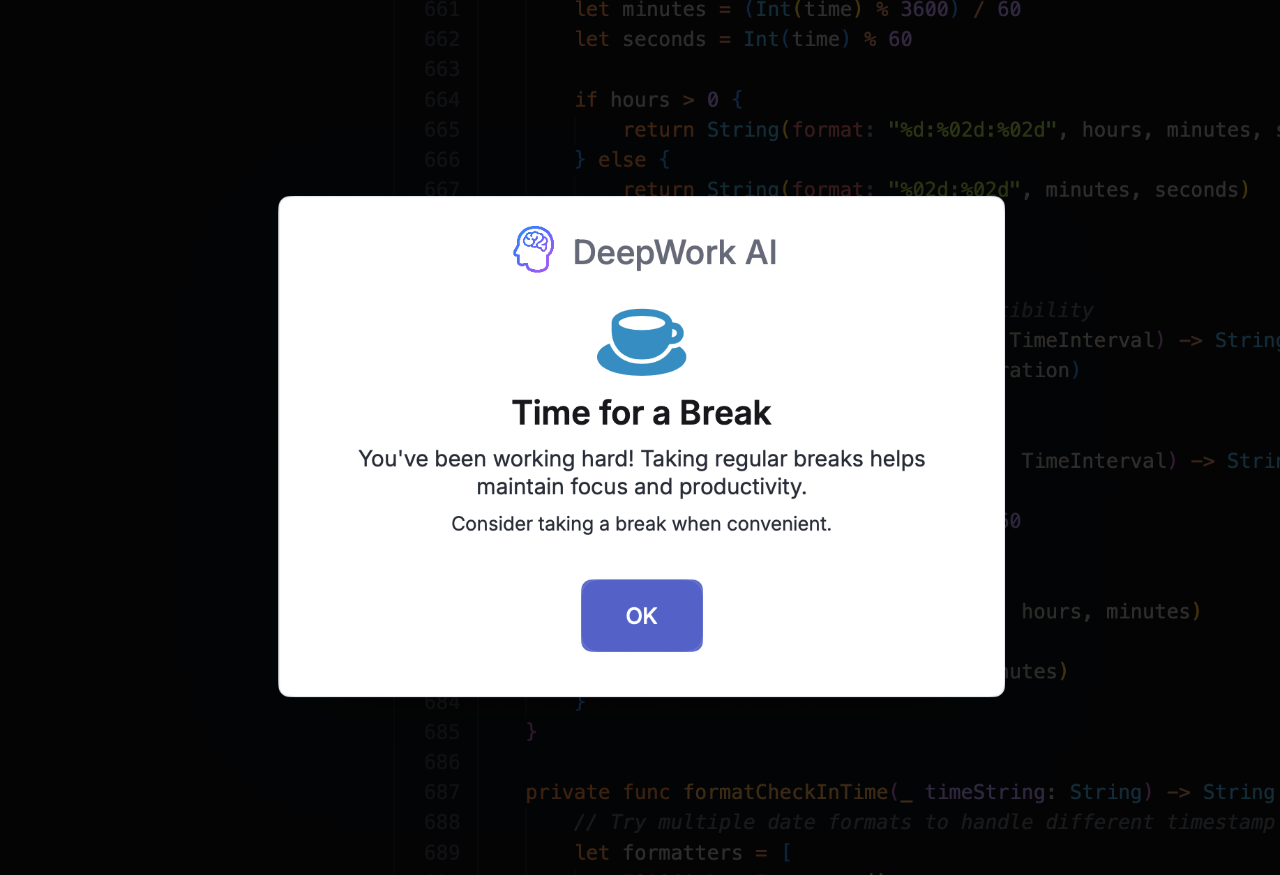 Deepwork AI - Een macOS -app die u gefocust houdt op uw werk media 5