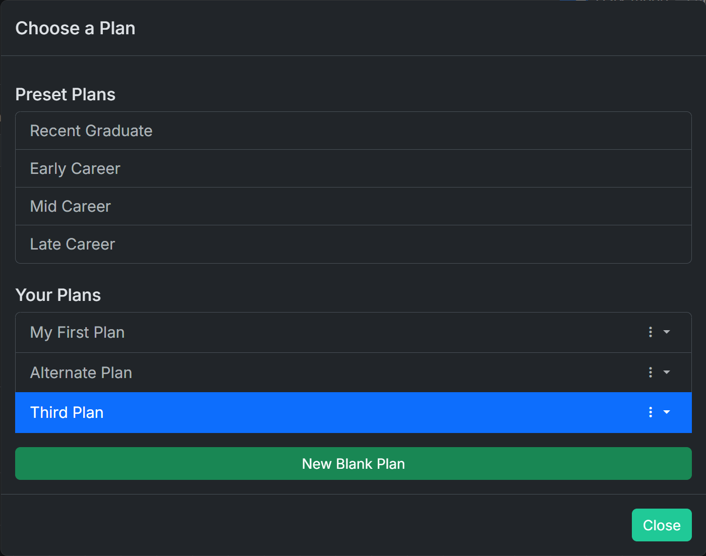 SquirrelPlan - Screenshot 2 showing product features and functionality
