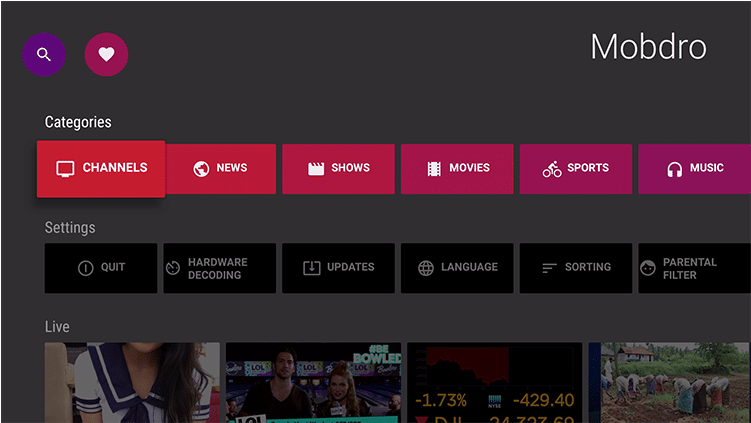 Mobdro - Free online TV application gallery image