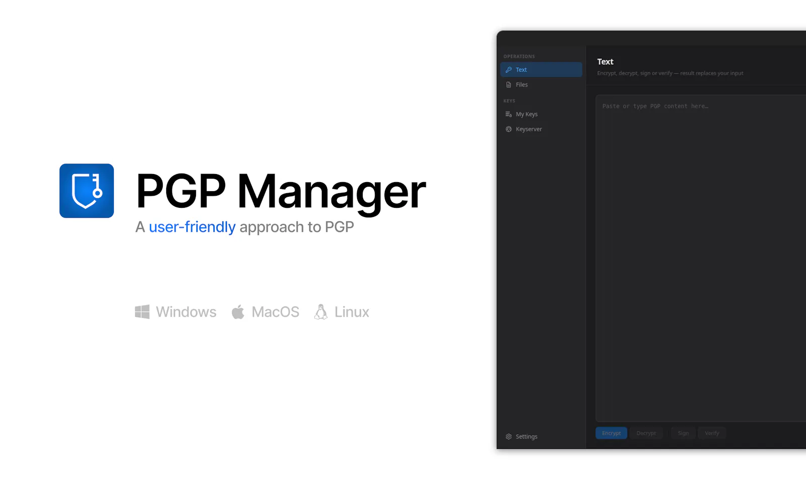 PGP Manager screenshot 1