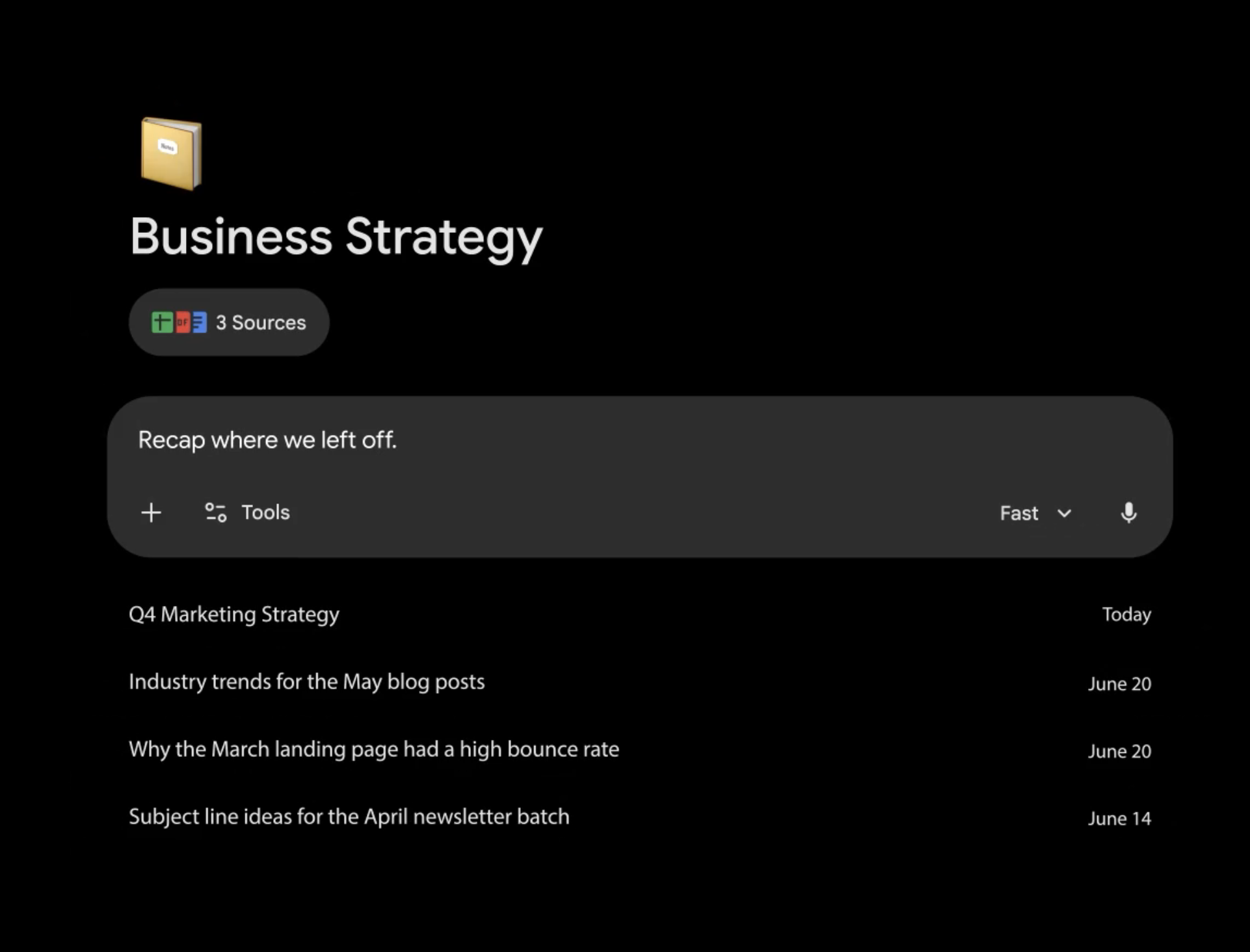 Notebooks in Gemini gallery image