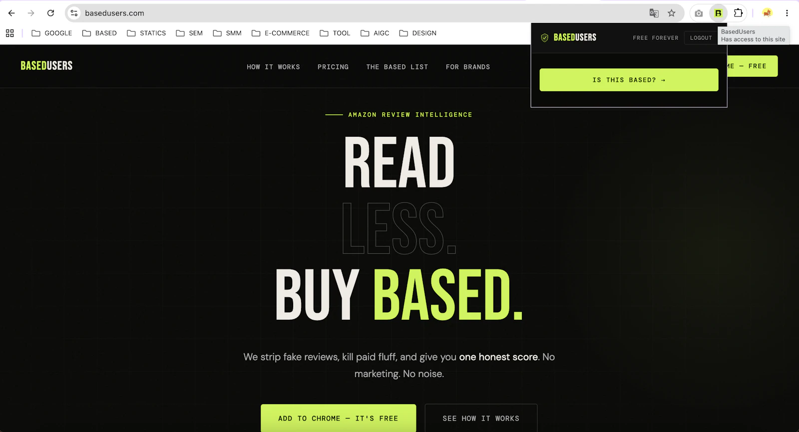 BasedUsers — Read Less. Buy Smarter. screenshot 2