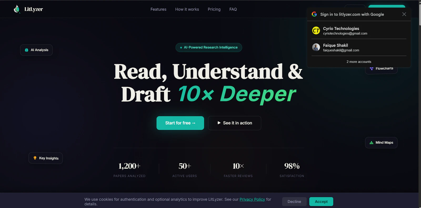 LitLyzer - Research Intelligence screenshot 1