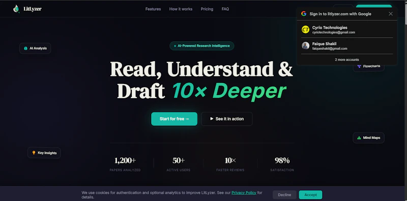 LitLyzer - Research Intelligence screenshot 1