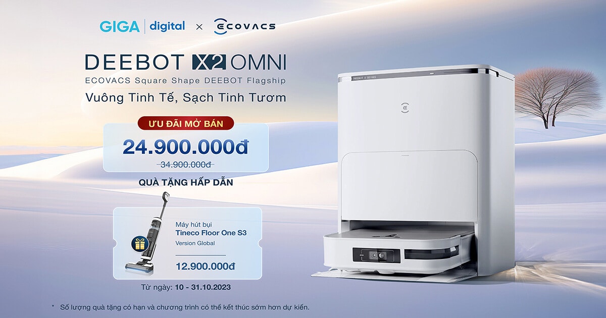 Open à vendre ecovacs x2 omni blanc