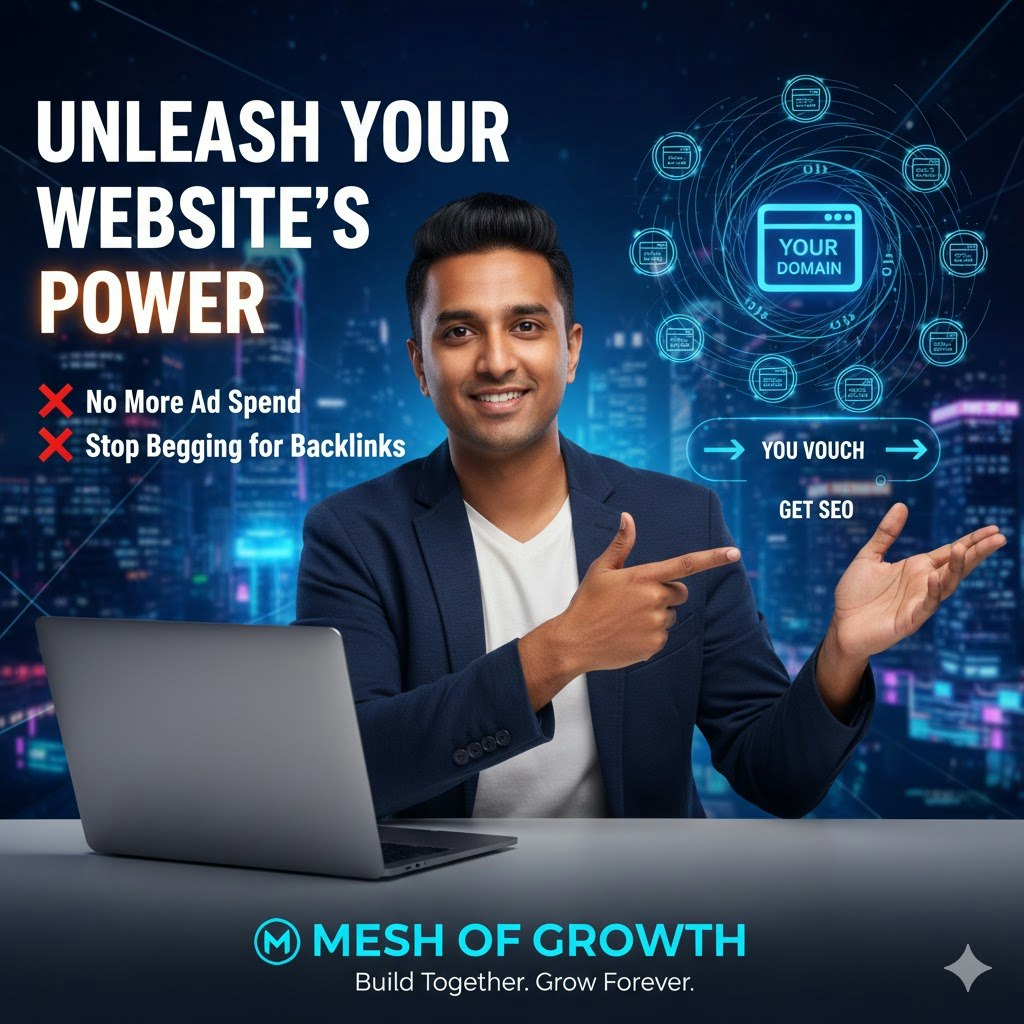 Mesh of Growth - Founders Launch Network - Product Hunt launch logo and brand identity
