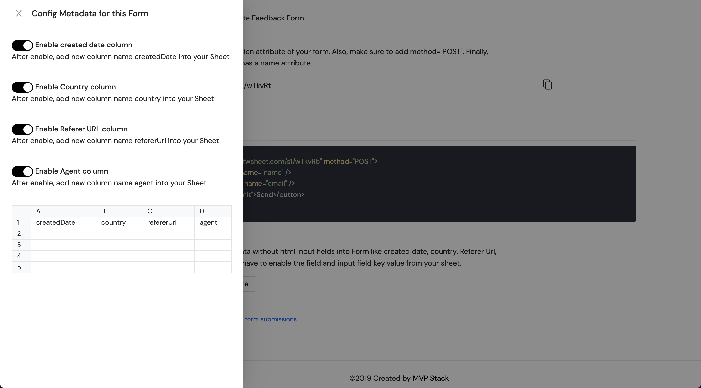 Form with Sheet gallery image