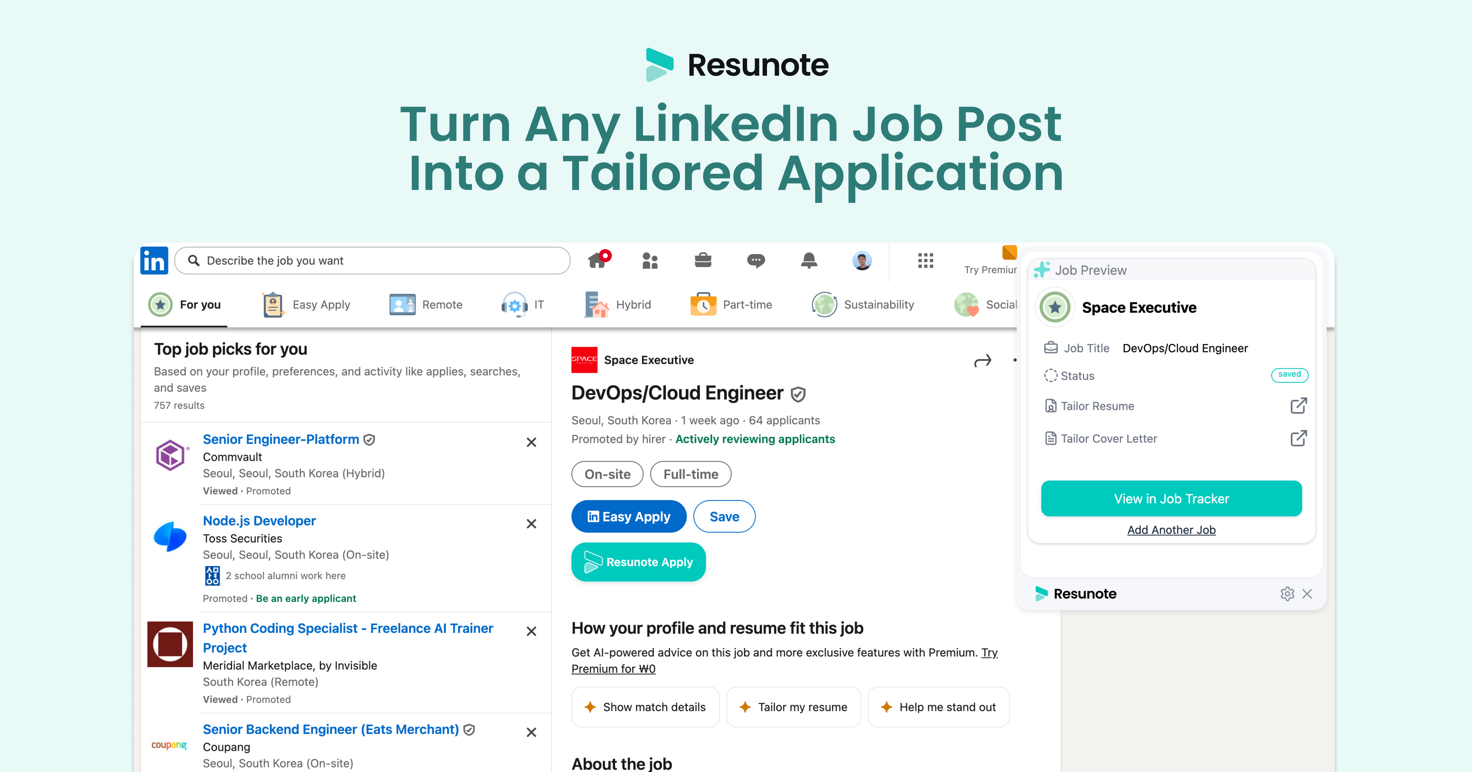 Resunote - Screenshot 2 showing product features and functionality