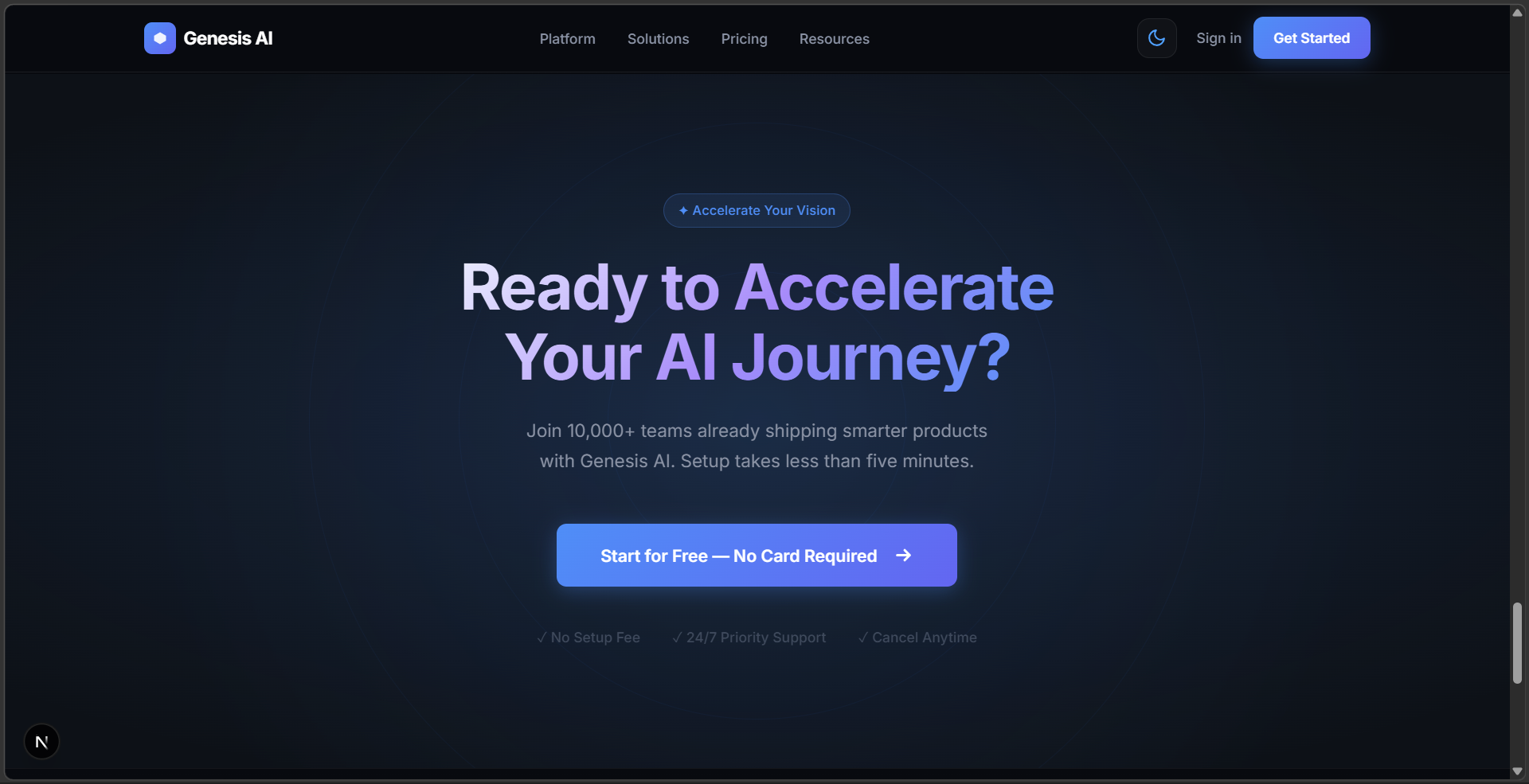 Premium AI SaaS Landing Template gallery image