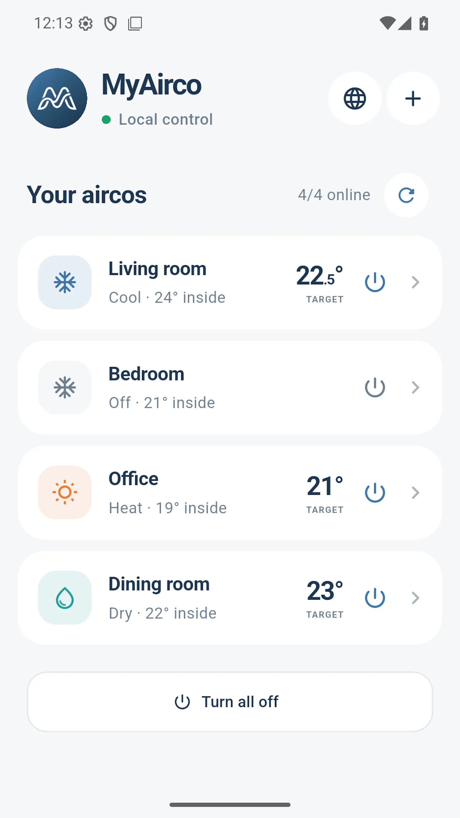MyAirco - A modern app for MHI AC's screenshot 2
