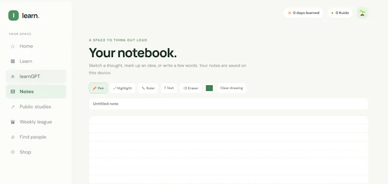 my study website screenshot 2