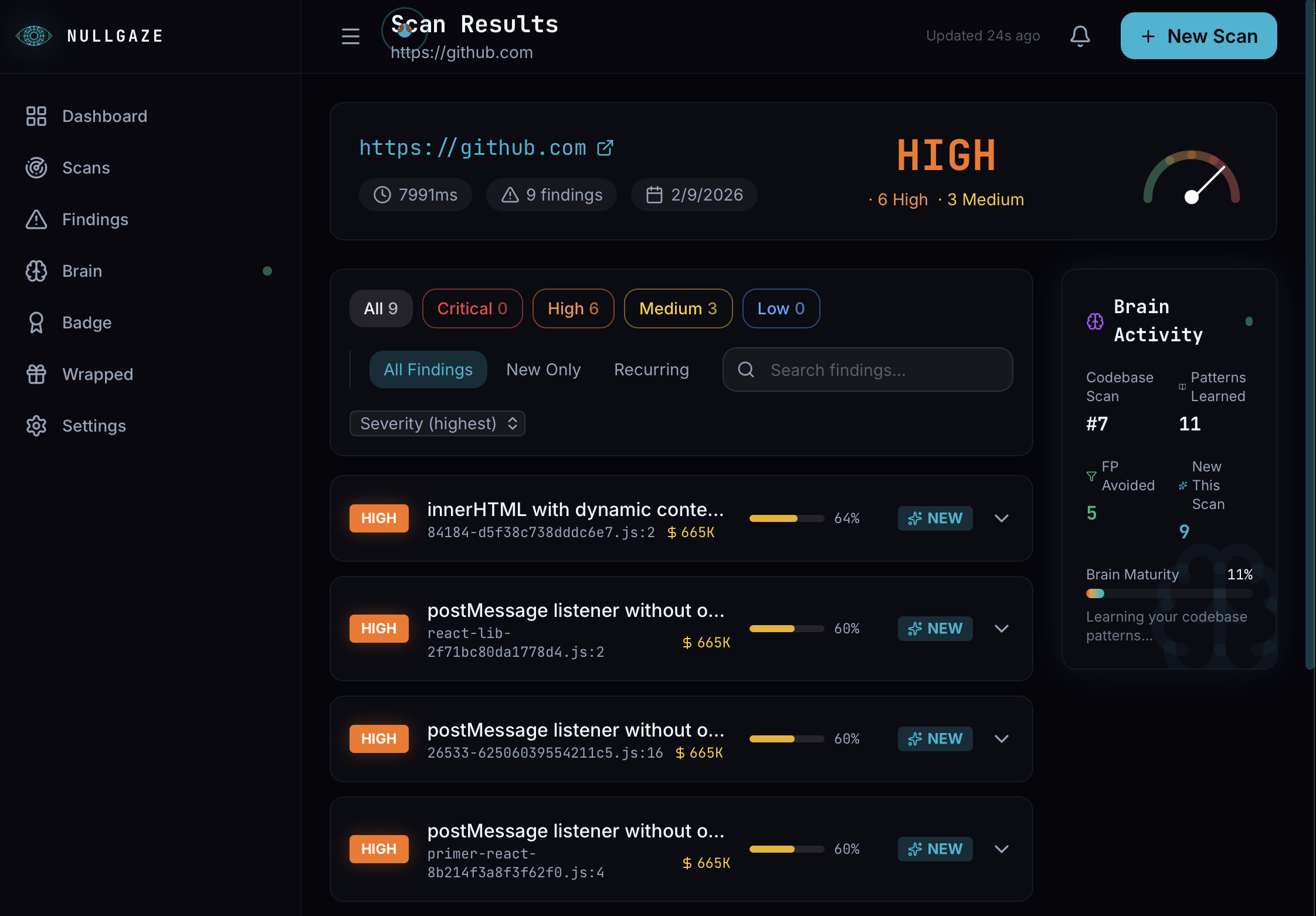 Nullgaze - Screenshot 2 showing product features and functionality