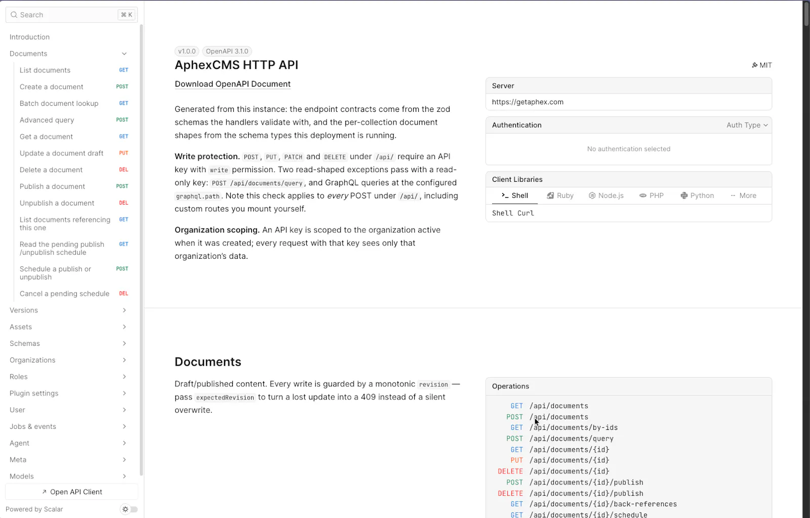 Aphex CMS screenshot 7