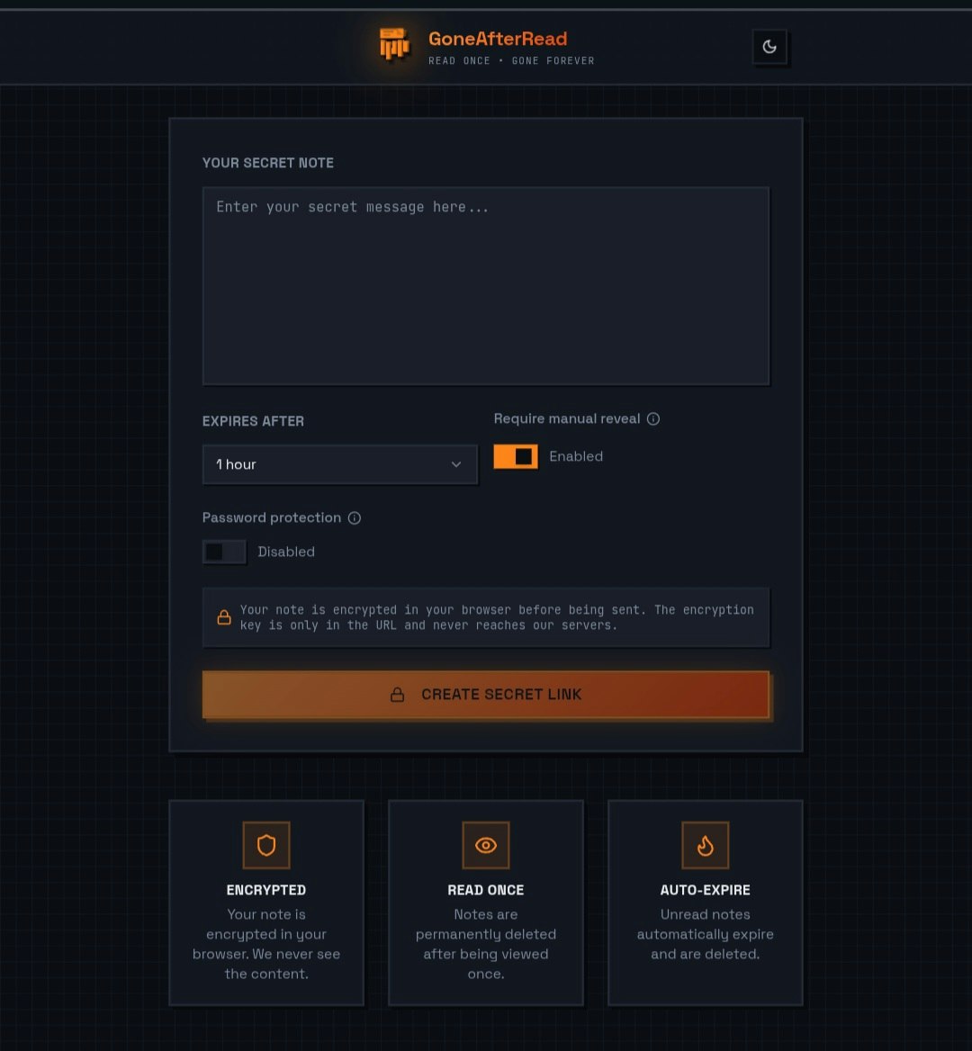 GoneAfterRead - Product Hunt launch logo and brand identity