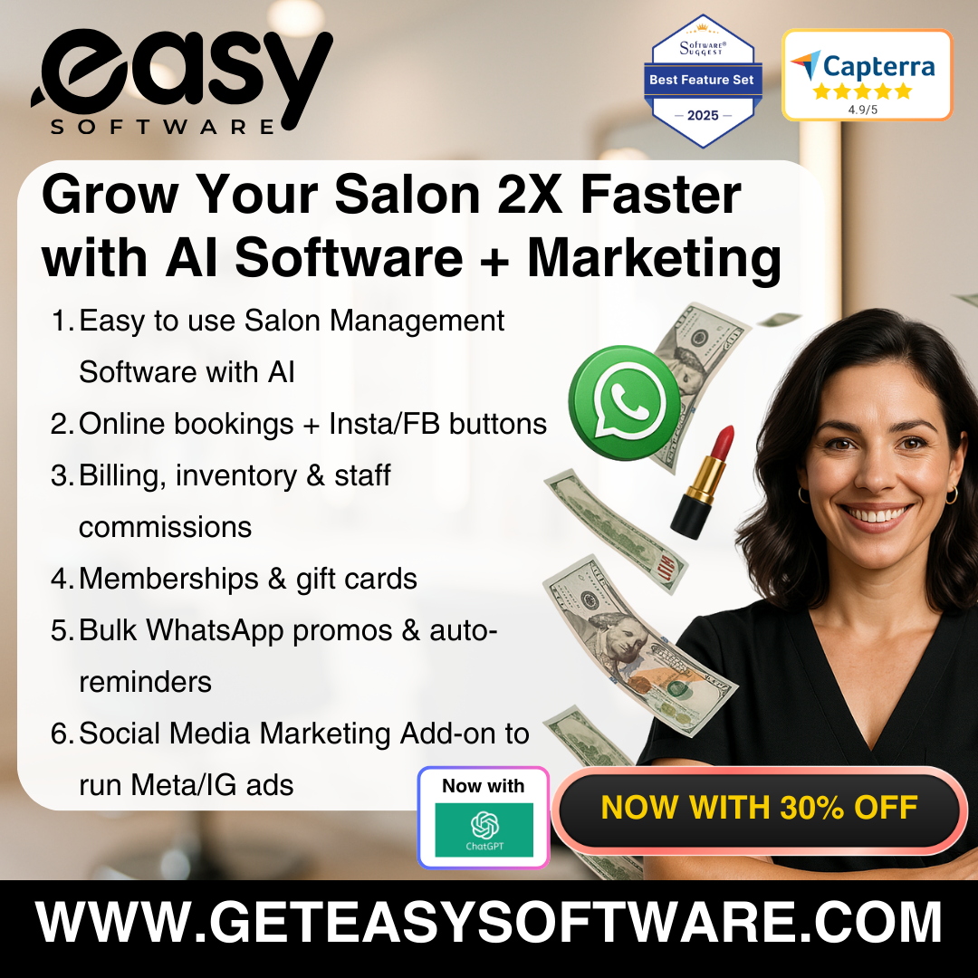 Easy Salon Software  - Screenshot 2 showing product features and functionality