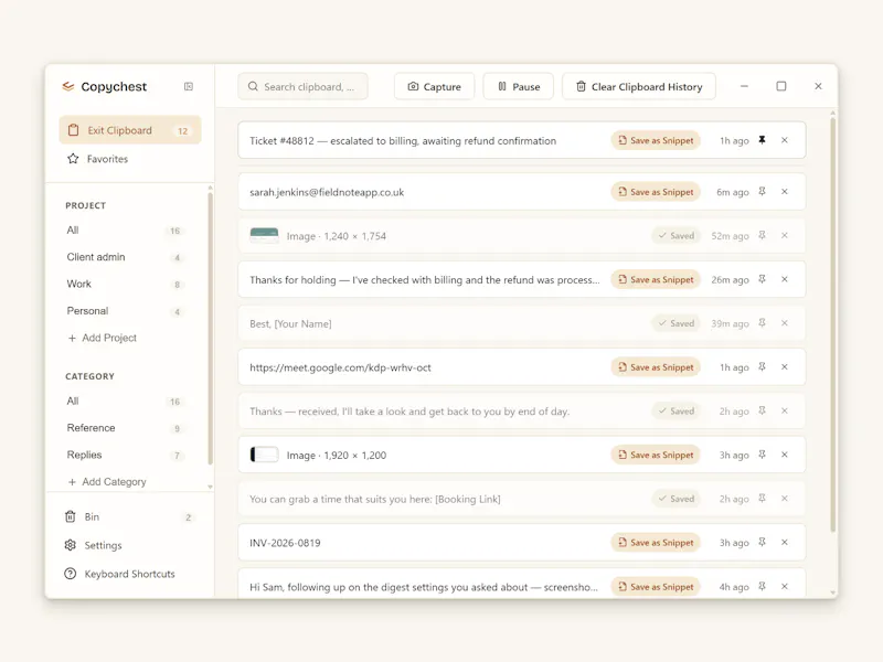Copychest screenshot 2