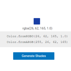 Flutter Color Generator