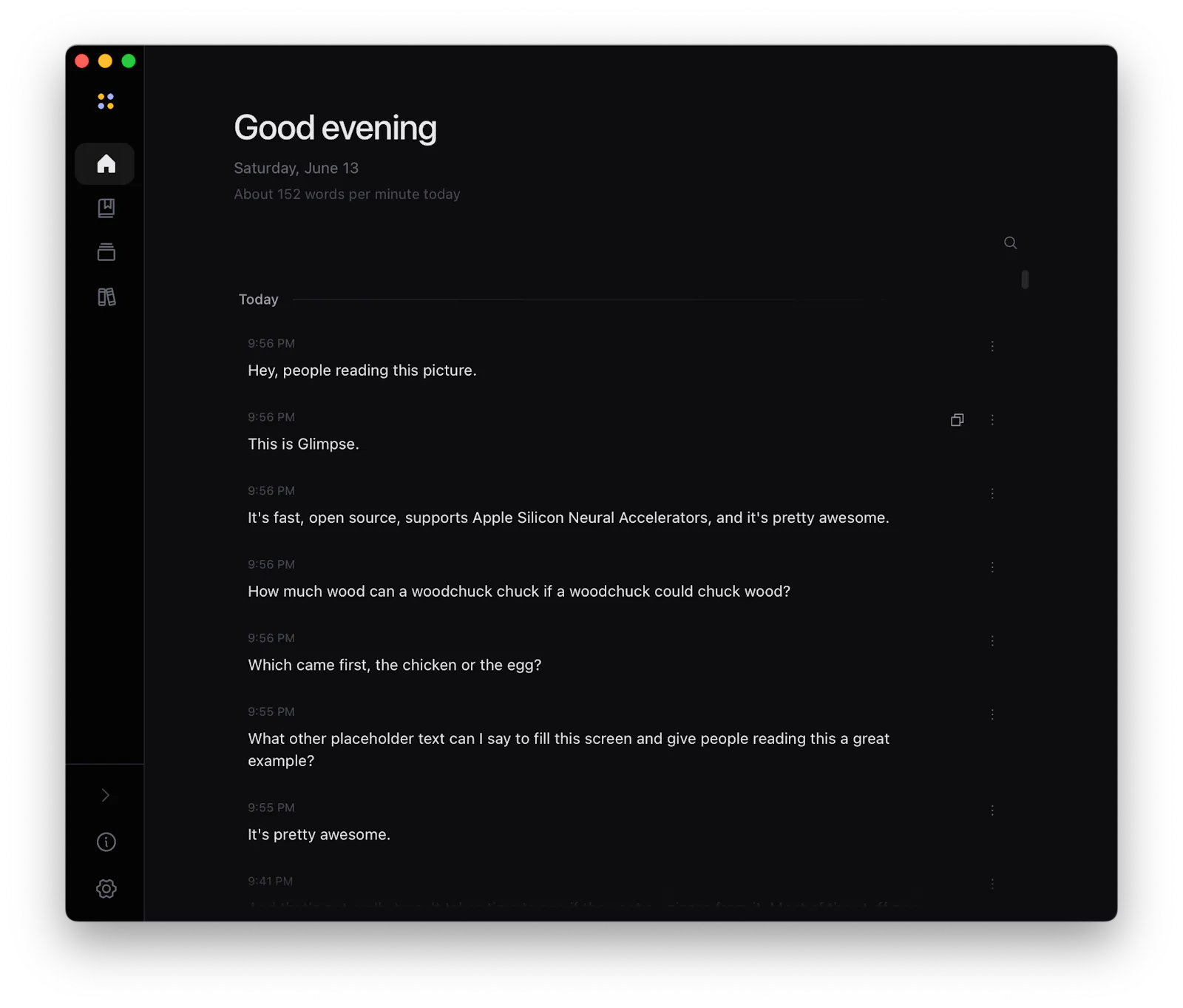 Glimpse 1.0 screenshot 1
