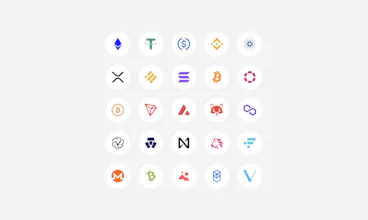 600+ Cryptocurrency icons in webfont lib gallery image