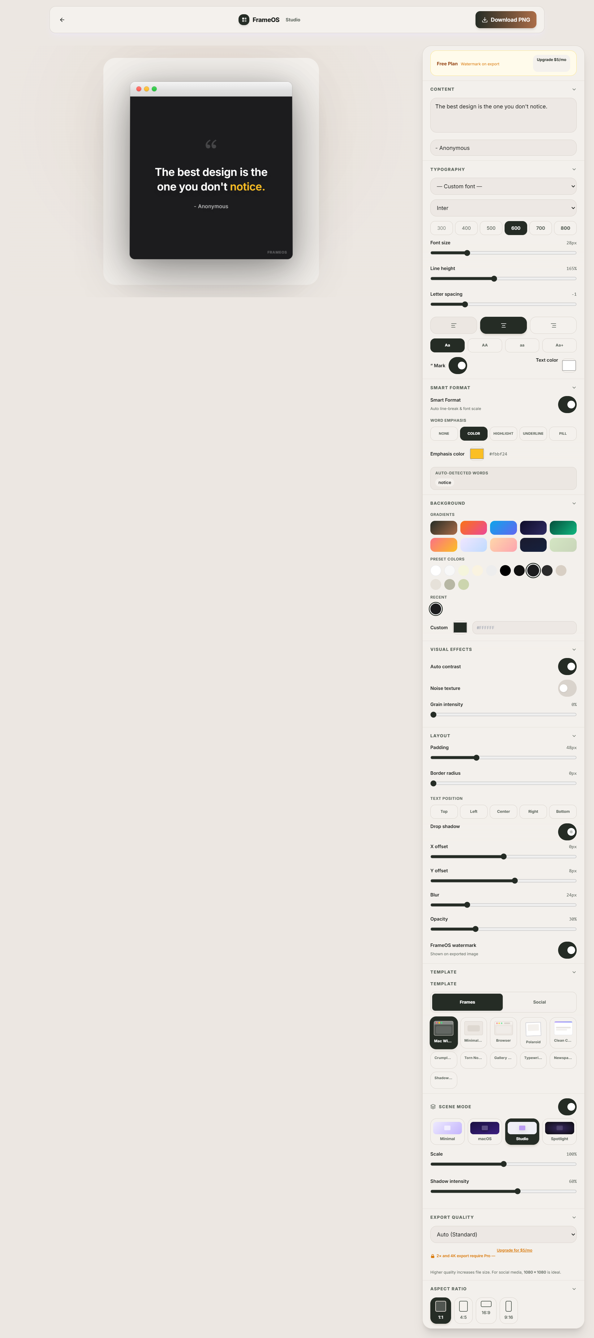 FrameOS - Screenshot 5 showing product features and functionality