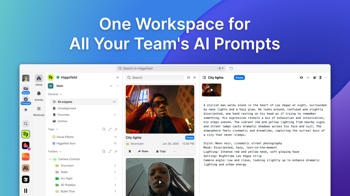 Snippets AI - Main screenshot showing features and interface