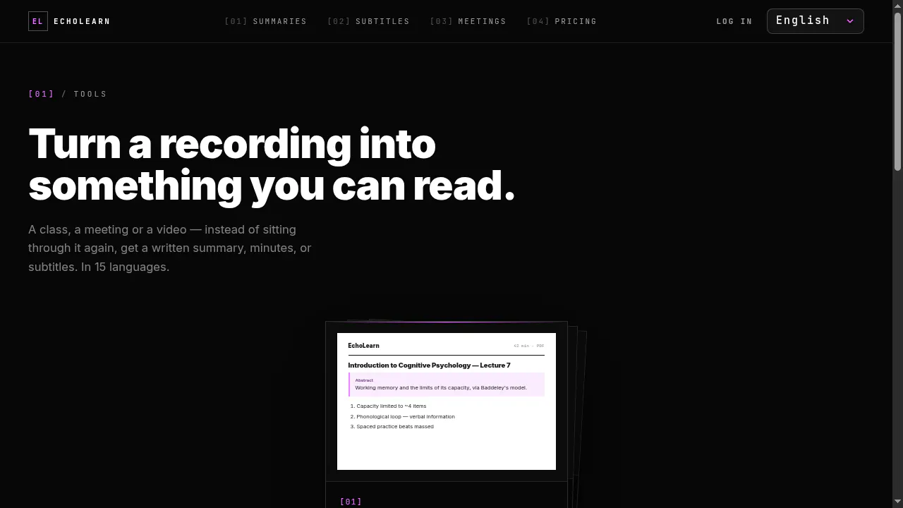 EchoLearn gallery image