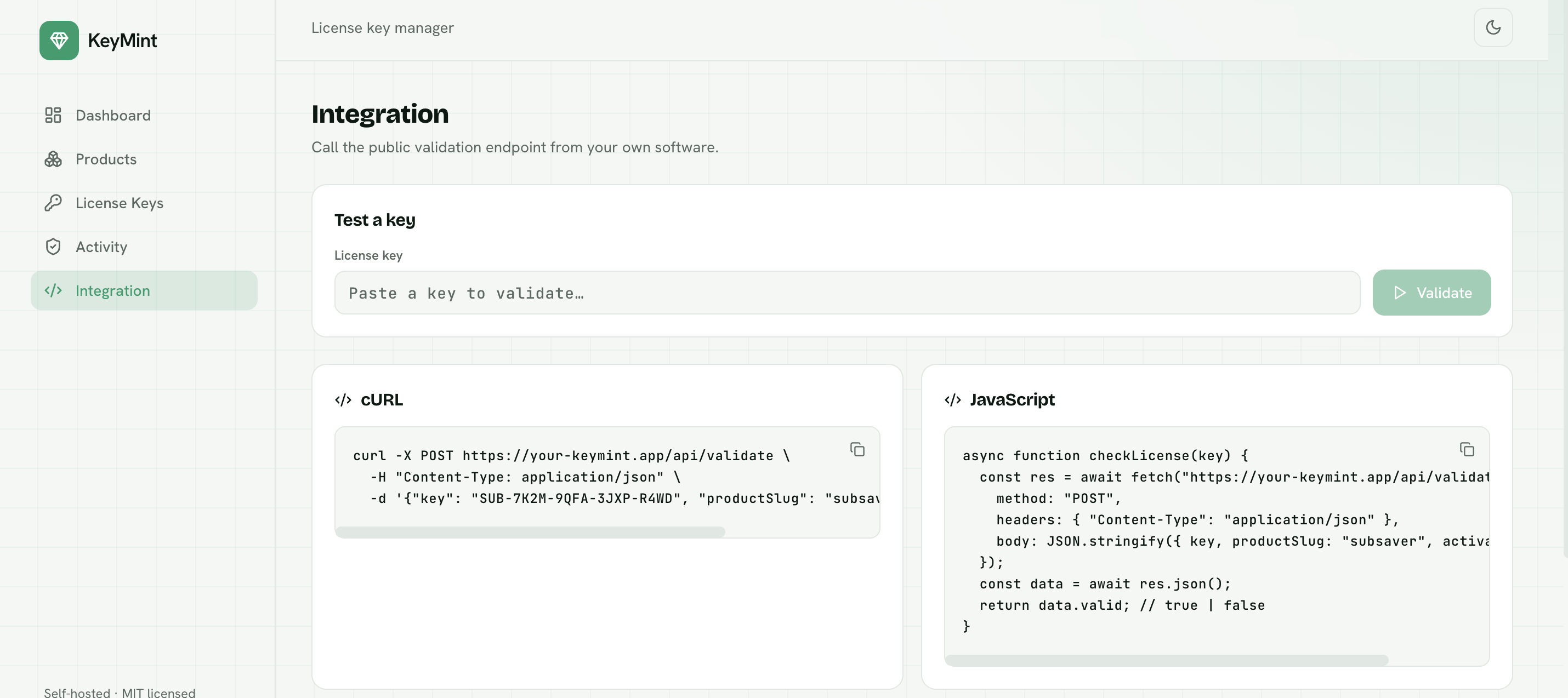 KeyMint — License Key Manager gallery image