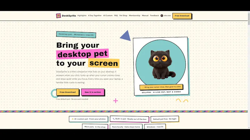 DeskSprite screenshot 1 (video preview)