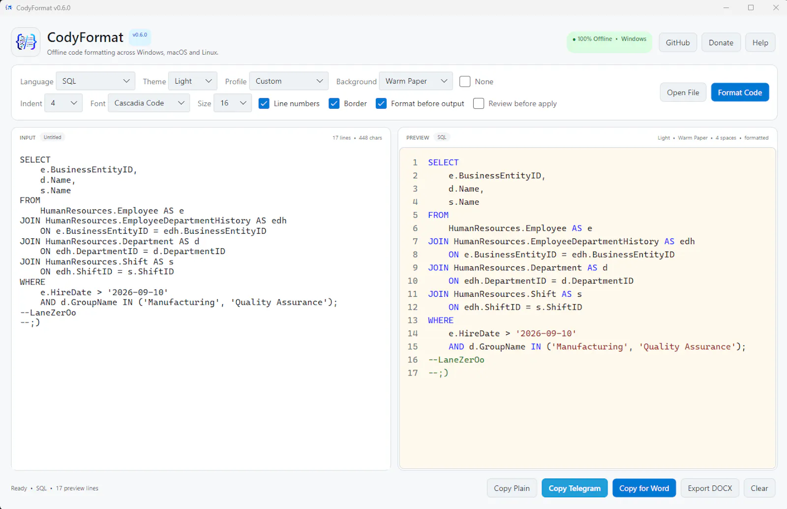CodyFormat screenshot 3