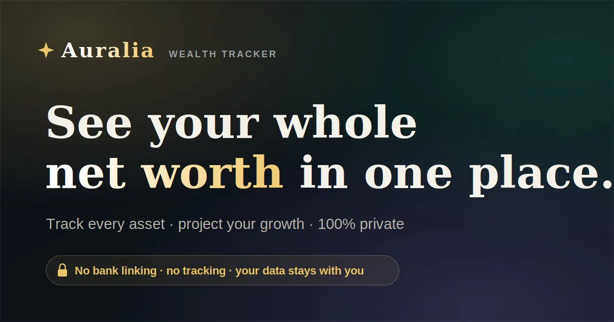 Auralia Wealth Tracker gallery image