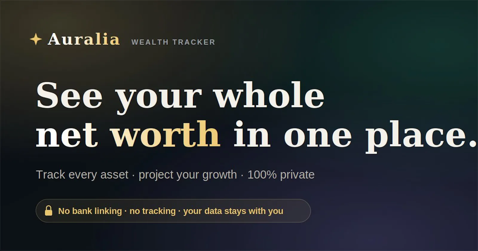 Auralia Wealth Tracker screenshot 1